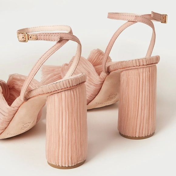 Loeffler Randall Camellia Beauty Pleated Bow Heel 37 1/2 - Picture 10 of 10